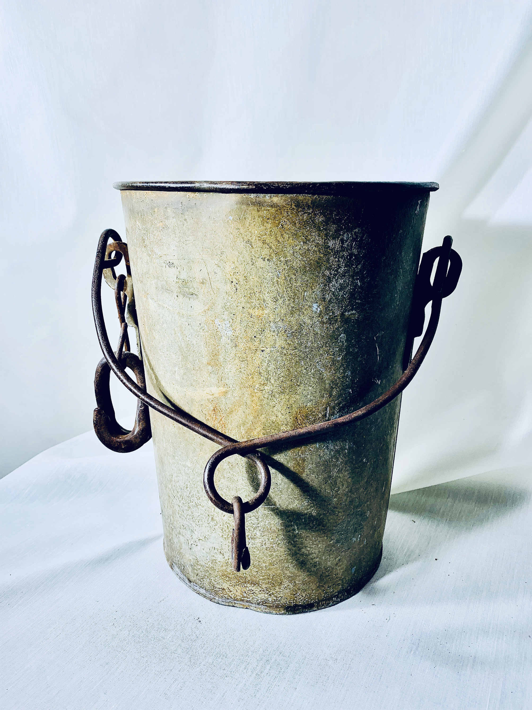 Rare Antique Well Bucket Shabby Chic Garden Bucket French Country