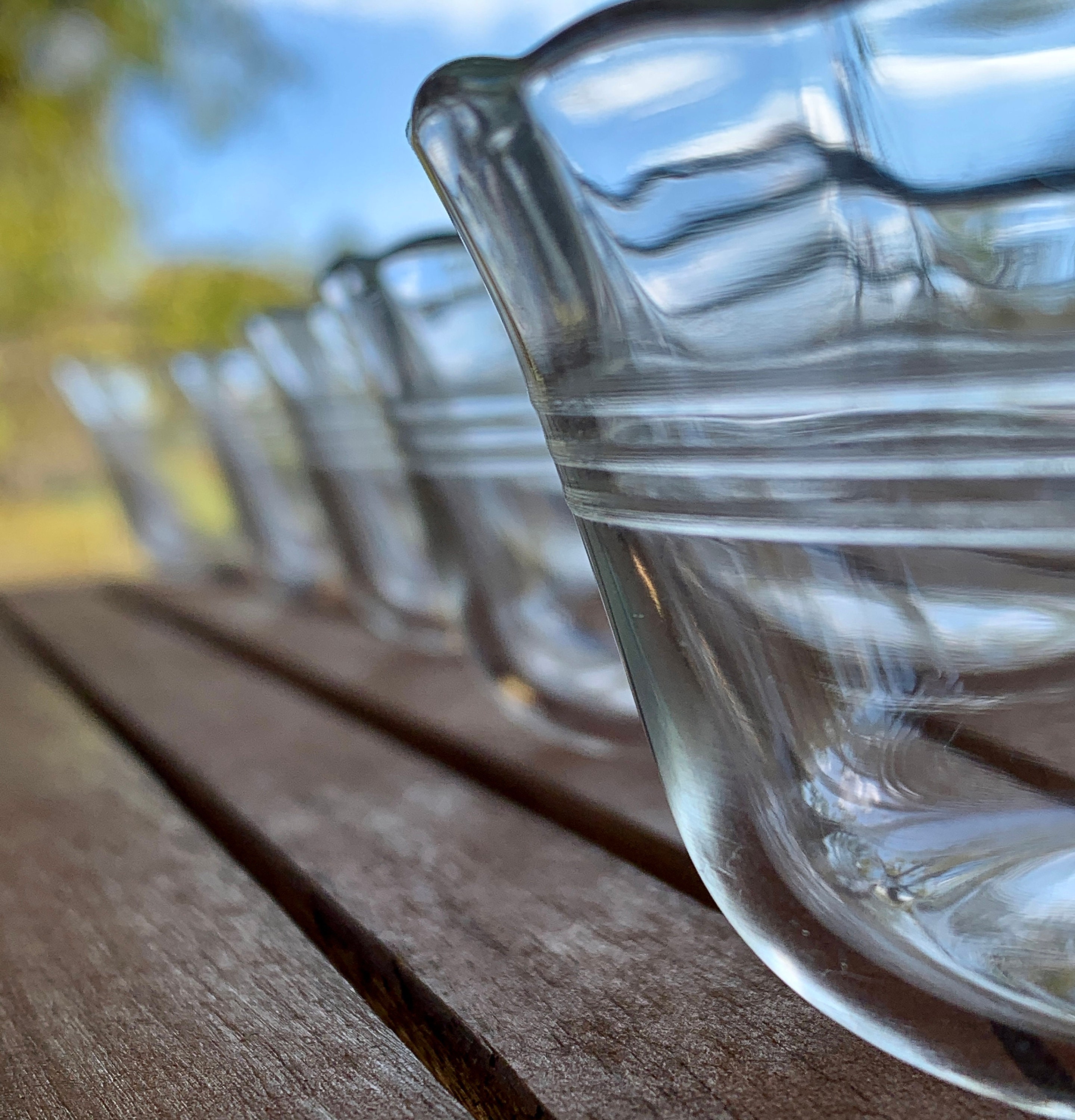 Ruffle Ramekins Set of 5 Vintage Pyrex Glass Ramekins with Ruffled Top - a 6 oz Small ...