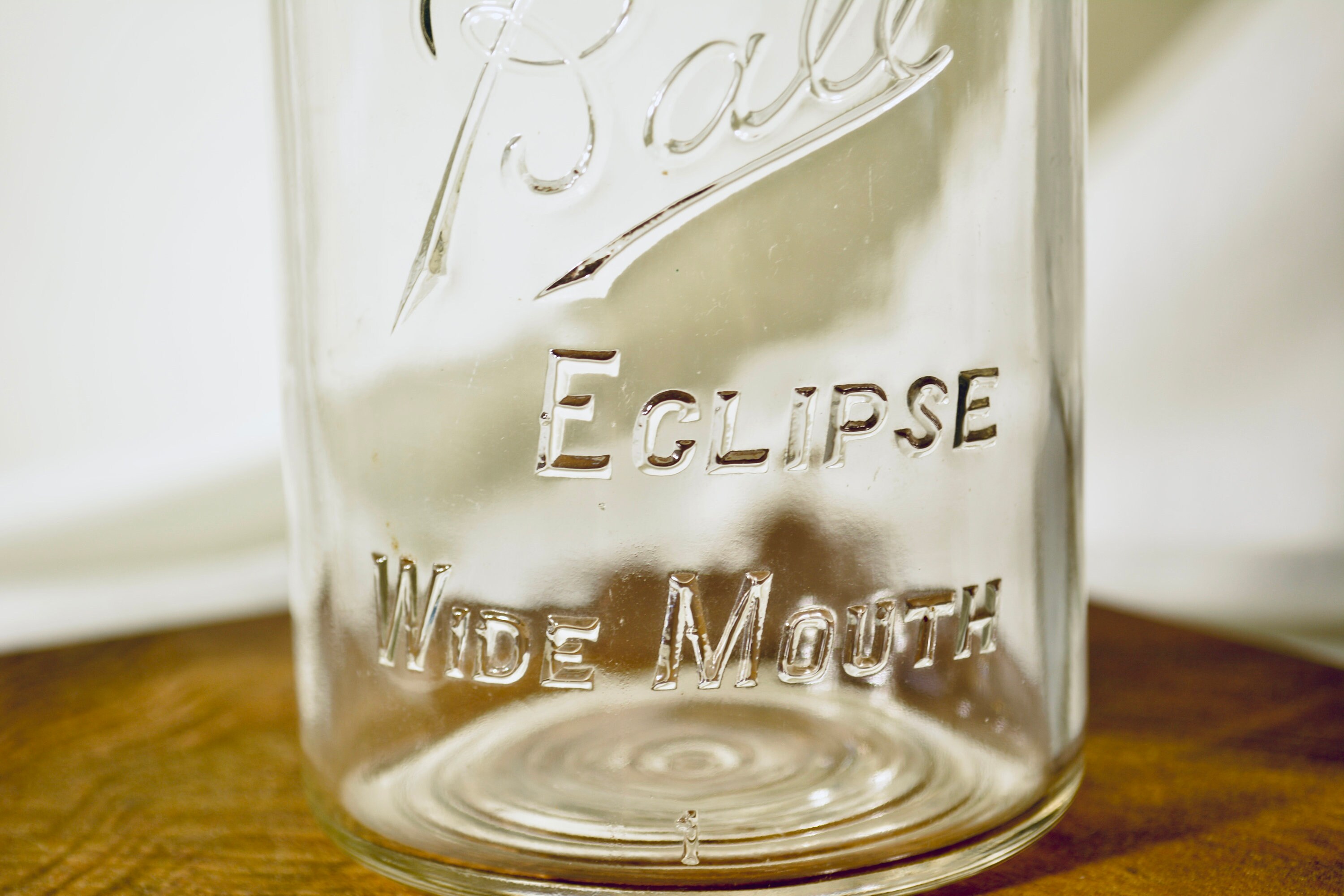 Ball Eclipse Wide MOUTH Vintage Excellent Shape Clear QUART Wire Bale