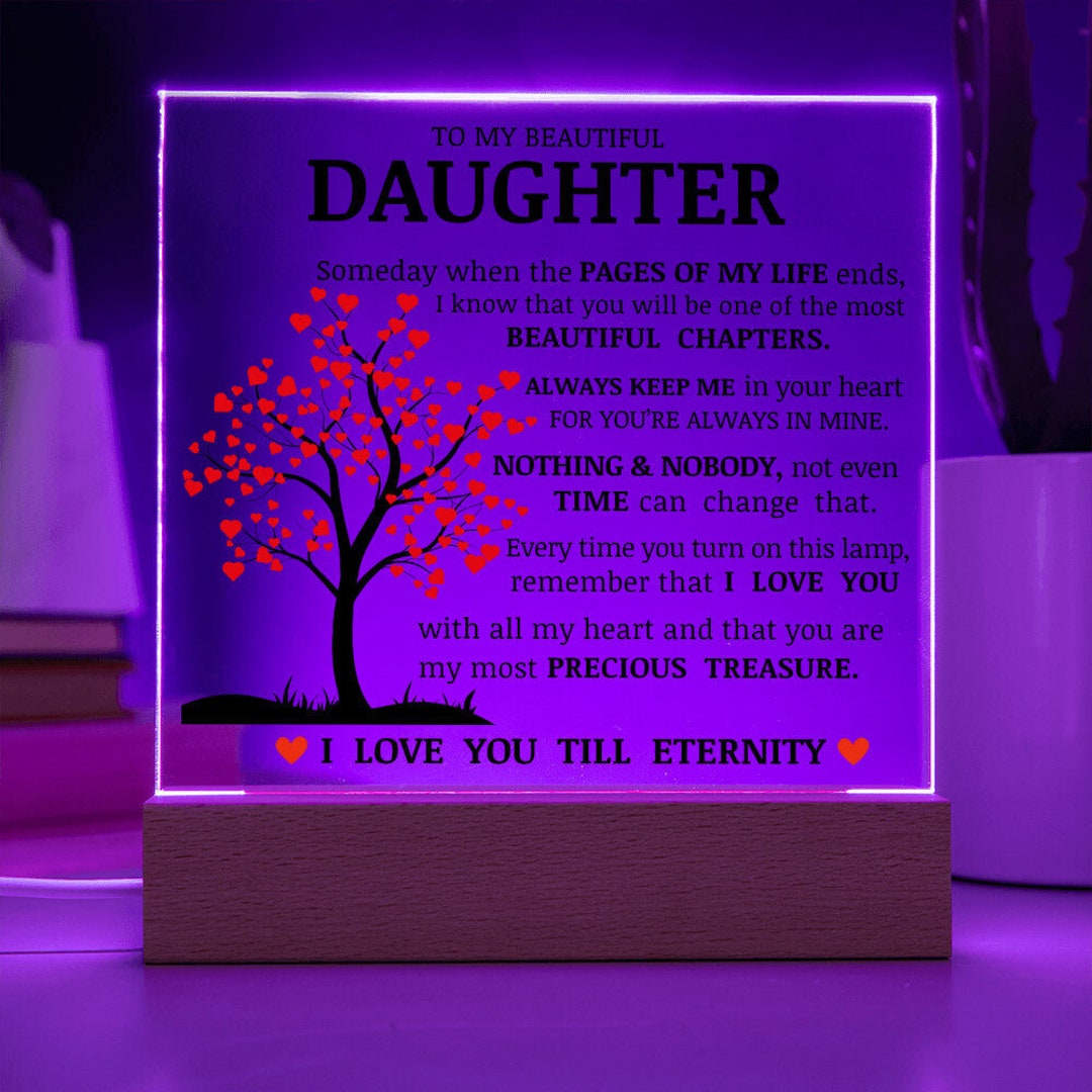 My Greatest Wish - Moon Lamp - To My Daughter, Gift For Daughter, Daughter Gift From Mom, Birthday Gift For Daughter, Christmas Gift main image 1