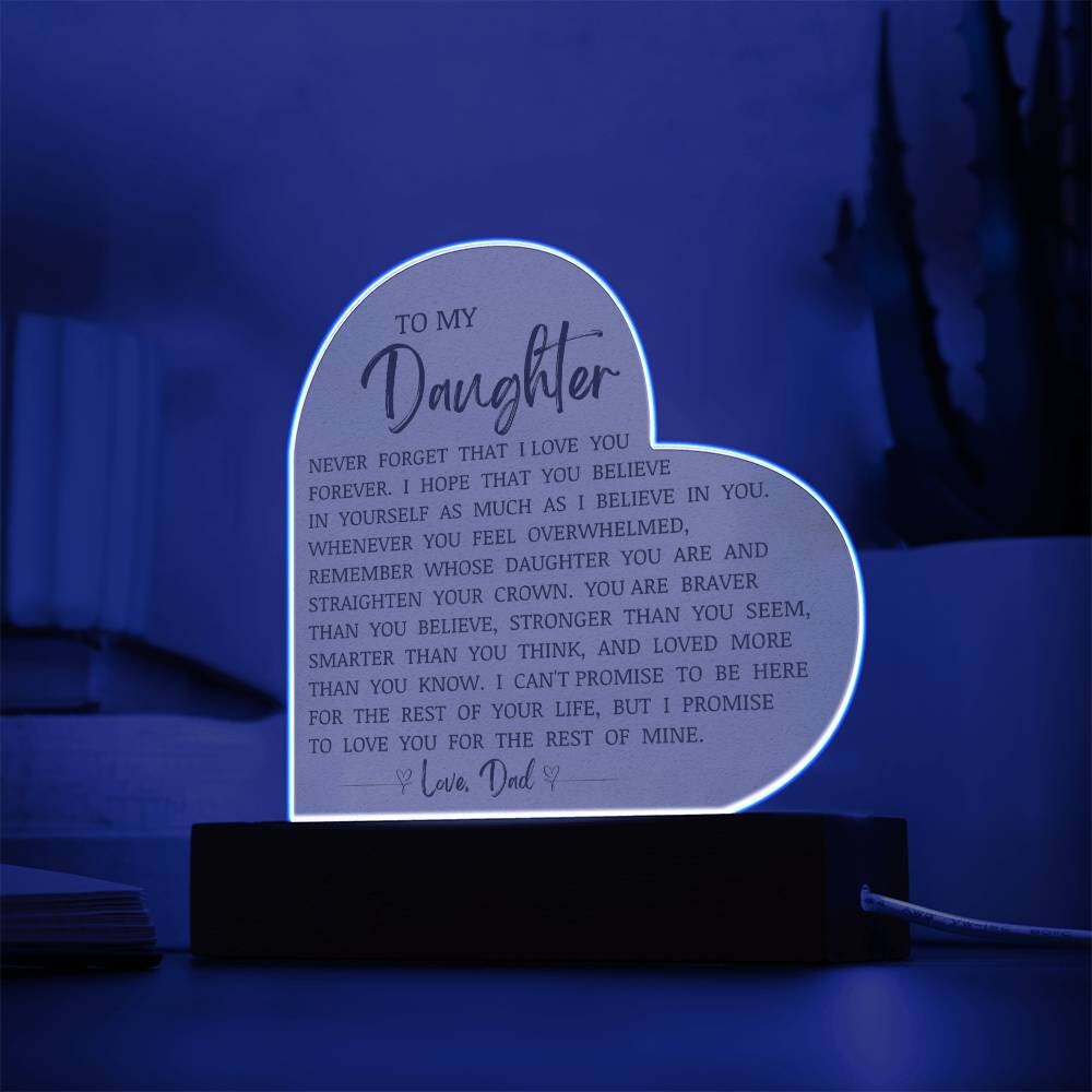 thumbnail image 2 of My Dear Daughter, Don't Ever Forget - A5 Birthday Greeting Card For Daughter (Pickture-This, White) 2 of 6