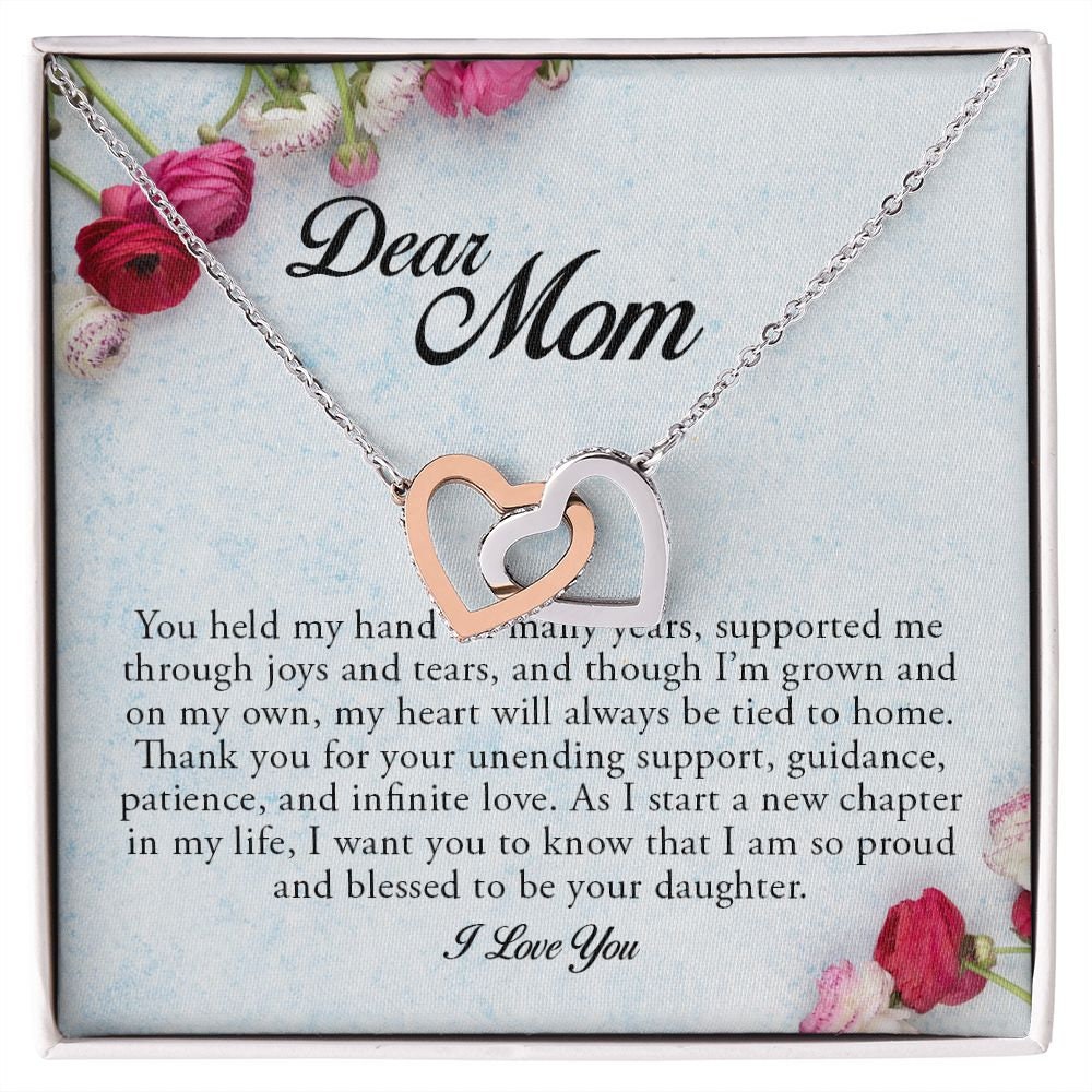 laize I Love You Mom Letter 3 Circle Rhinestone Pendant Necklace Jewelry for Mothers Day 