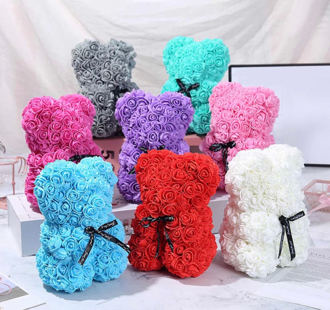 Ours rose ours de fleur fleurs de mariage ours de nounours Etsy