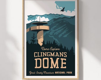 GSMNP Clingmans Dome Travel Poster