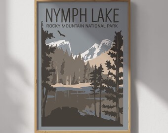 Rocky Mountain National Park's Nymph Lake Travel Poster