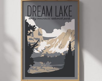 Rocky Mountain National Park's Dream Lake Travel Poster