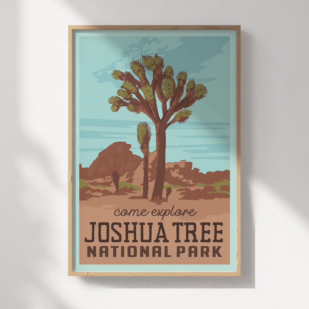 Joshua Tree National Park Travel Poster - Etsy