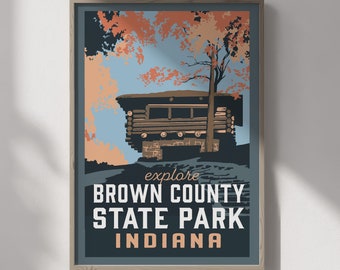 Brown County State Park, Indiana Travel Poster