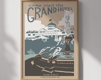 Mackinac Island's Grand Hotel Travel Poster