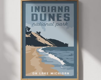 Indiana Dunes Travel Poster