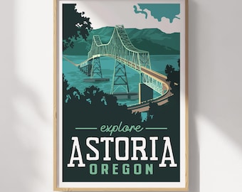 Astoria, Oregon Travel Poster