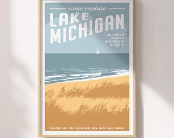 Lake Michigan Travel Poster
