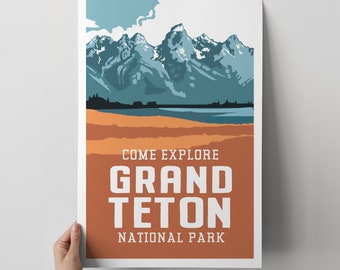 Grand Teton National Park Travel Poster