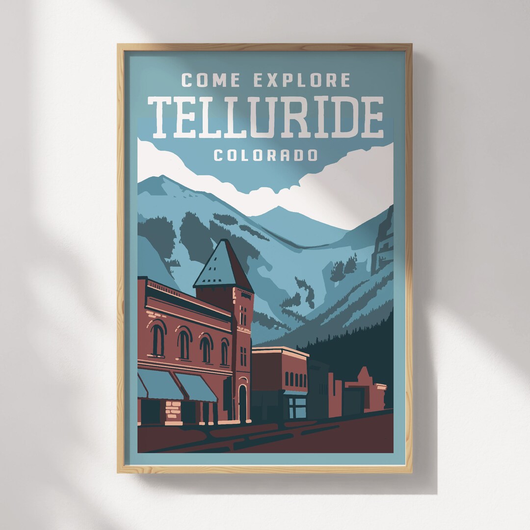 Downtown Telluride Travel Poster - Etsy