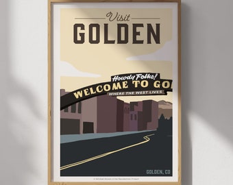 Golden, Colorado Travel Poster