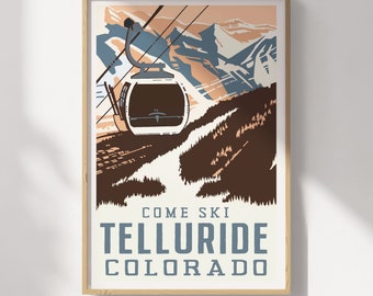 Ski Telluride Travel Poster