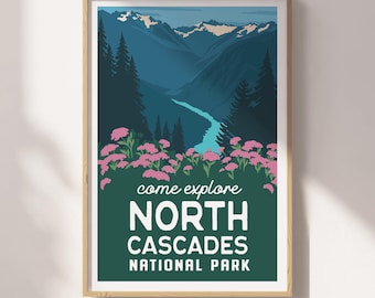 North Cascades National Park, Washington Travel Poster