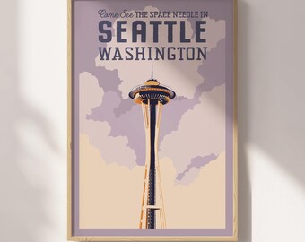 Seattle, Washington Travel Poster