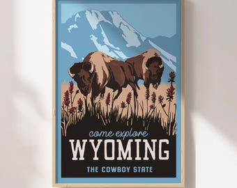 Wyoming Travel Poster