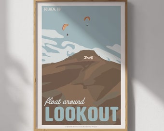 Lookout Mountain, Golden, Colorado Travel Poster