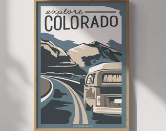 Explore Colorado Travel Poster