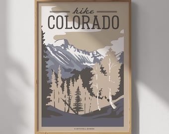 Hike Colorado Travel Poster