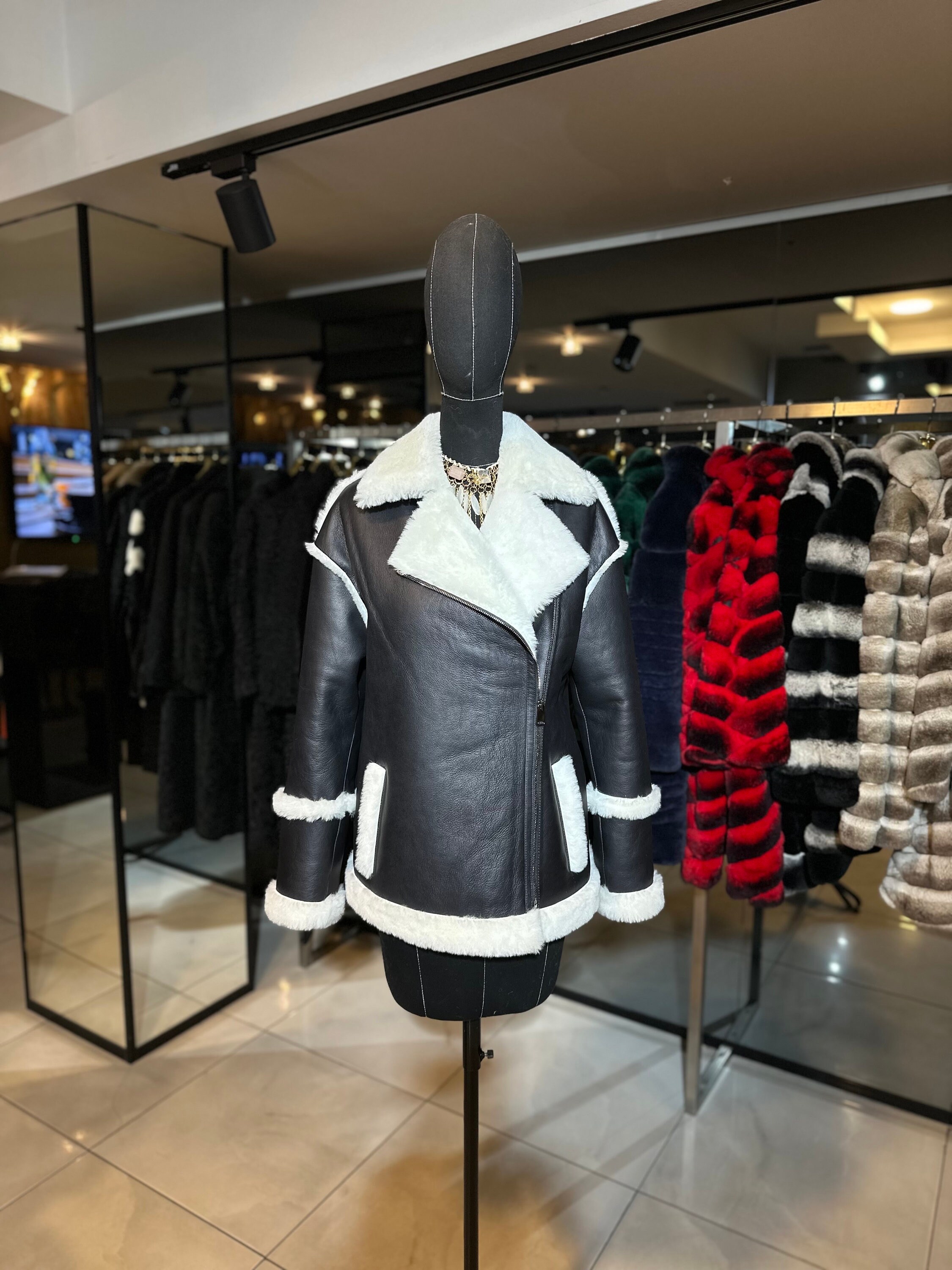 Genuine shearling coat womens 2025