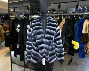 Abrigo de piel de mujer con piel auténtica Chaqueta de lujo para mujer Abrigos de invierno para mujer