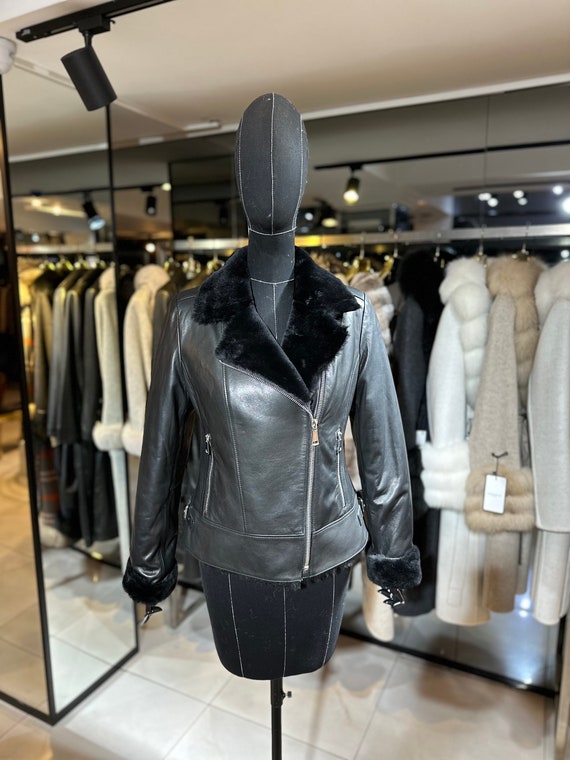 Genuine Leather Women Jacket with Real Fur Women's Winter Jackets – Luxury  Coat Luxury Gift for Women