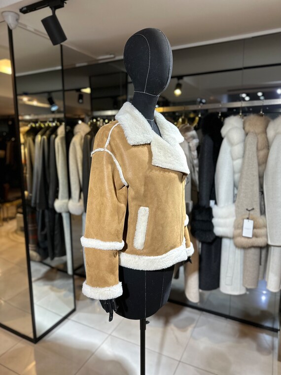 All saints farley shearling jacket best sale