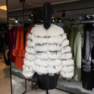 Women Fur Coat with Real Fox Fur Luxury Women Jacket Women’s Winter Coats