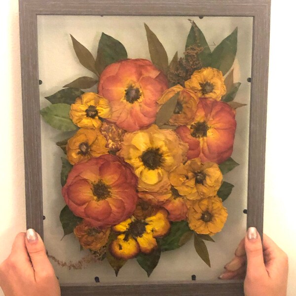 Pressed Wedding Bouquet Etsy