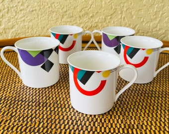 Vintage Mikasa “High Spirits” Coffee cups-Set of 5