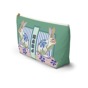 Mahjong Chinoiserie Painted Rabbit Tile Bag | Maximalist Preppy Bunny Dice Case, Mahj Group Gift,  Hostess Present Money Accessories