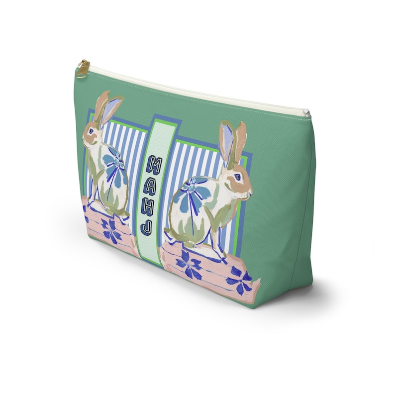 Mahjong Chinoiserie Painted Rabbit Tile Bag | Maximalist Preppy Bunny Dice Case, Mahj Group Gift,  Hostess Present Money Accessories