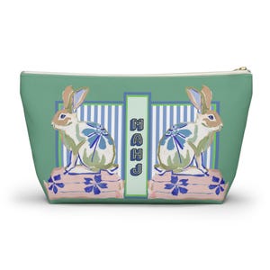Mahjong Chinoiserie Painted Rabbit Tile Bag | Maximalist Preppy Bunny Dice Case, Mahj Group Gift,  Hostess Present Money Accessories