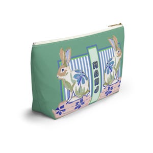 Mahjong Chinoiserie Painted Rabbit Tile Bag | Maximalist Preppy Bunny Dice Case, Mahj Group Gift,  Hostess Present Money Accessories
