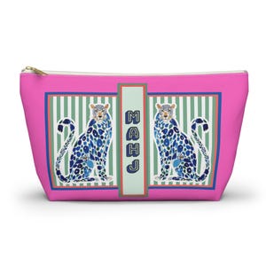Mahjong Tile Bag with Chinoiserie Cheetah | Maximalist Preppy Mahj Accessories Bag