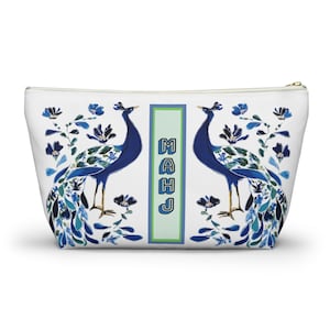 Mahjong Chinoiserie Bird Bam Peacock Tile Bag | Maximalist Preppy Mah Jongg Dice Case, Mahj Group Gift,  Hostess Present Money Accessories
