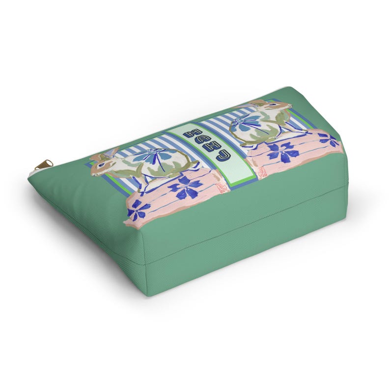 Mahjong Chinoiserie Painted Rabbit Tile Bag | Maximalist Preppy Bunny Dice Case, Mahj Group Gift,  Hostess Present Money Accessories