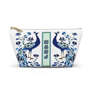 Mahjong Chinoiserie Bird Bam Peacock Tile Bag | Maximalist Preppy Mah Jongg Dice Case, Mahj Group Gift,  Hostess Present Money Accessories