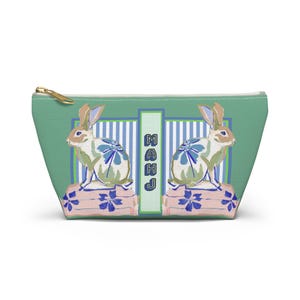 Mahjong Chinoiserie Painted Rabbit Tile Bag | Maximalist Preppy Bunny Dice Case, Mahj Group Gift,  Hostess Present Money Accessories