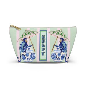 Needlepoint Project Bag NDLPT, Chinoiserie Blue Monkeys Pouch, Preppy  Stitcher Gift, Sewing Travel, Grandmillennial Accessory