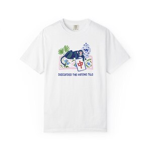 Mahjong Funny "Discarded the Wrong Tile" Comfort Colors™ T-Shirt | Maximalist Preppy Mahjongg Tee | Chinoiserie Mahj Game | Mah jongg Gift