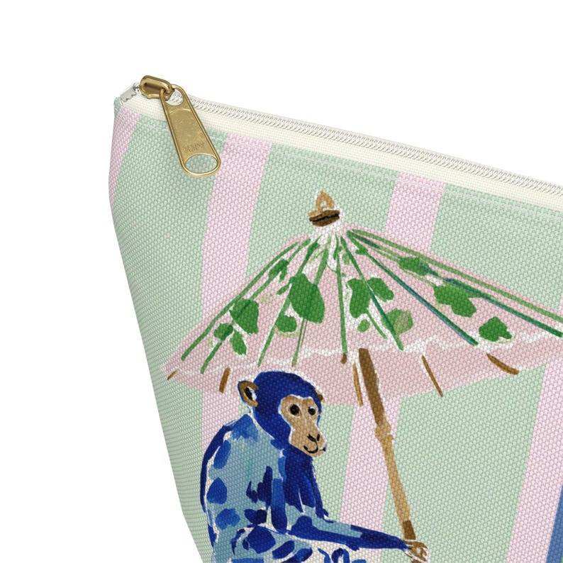 Needlepoint Project Bag NDLPT, Chinoiserie Blue Monkeys Pouch, Preppy  Stitcher Gift, Sewing Travel, Grandmillennial Accessory