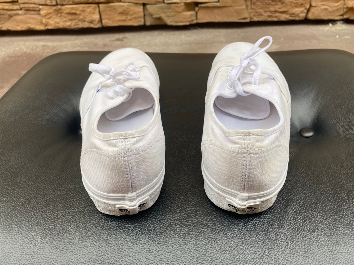 VANS 44 Authentic white Deck Shoes mens size 11 | Etsy