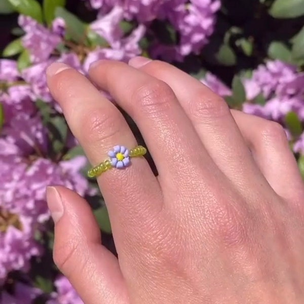 Bead Flower Rings