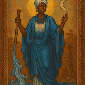 Yemoja – Yoruba Goddess of the River & Motherhood | Divine African Wall Art | Digital Download