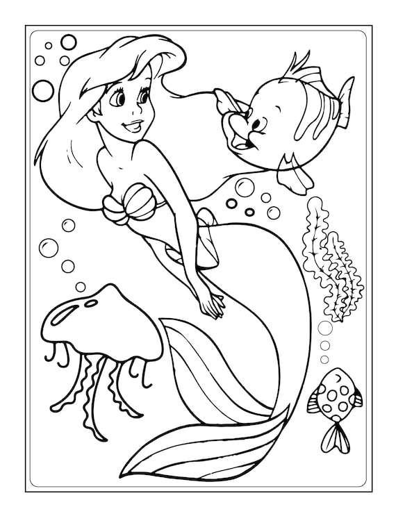 Little Mermaid Coloring Books For Kids ages 6-8: Amazing Mermaid Coloring  and Activity Books (Paperback)