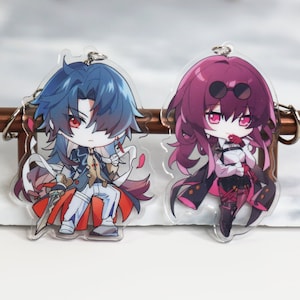 Kafka and Blade Keychain - Honkai Star Rail Acrylic Charm